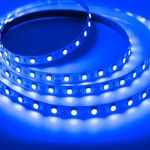 iNextStation 12V Blue LED Strip Light, 16.4ft/5M 300 LEDs SMD5050 Flexible Cuttable LED Tape Light, LED Strip Light for Indoor Home Kitchen Bar Festival Decoration (Power Adapter Not Included)