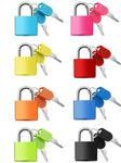 8 Pcs Mini Luggage Locks, Luggage Padlocks with Keys, Colorful Suitcase Locks, Mini Travel Security Padlock for Luggage, Suitcase, Backpack, Laptop Bag, Toolbox