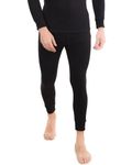 Yuneek Heatmaxx Men's Regular Wear Skin Friendly Winter Wear Thermal Bottom Pant (XL, Black)