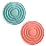Krumbs Kitchen Essentials Grip & Twist Silicone Jar Opener Non Slip Gripper Pad Opens Any Jar Size Bottle Lid Opener for Weak Hands - Pack of 2 - Blue & Pink