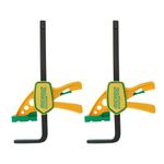 MatchFit GRR-rip Clamps by Microjig, 2-Pack, Dovetail Track Clamps, Squeeze Action Dovetail Clamps for Jigs, Sleds, Workbenches, DVC-625QCK2, Yellow