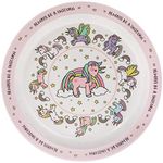 lesser and pavey LP42494 Children Plate | Unicorn | 1 Piece-22x22x2 cm Accessory, Multicolored