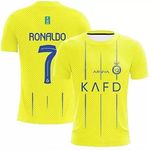 AL Nasser Away Football Club Team Jersey Ronaldo 2023-24 for Boys and Men (12-13YearsMuticolor_5)