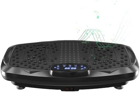 NIMTO Vibration Plate Exercise Machine Whole Body Workout Vibration Fitness Platform for Home Fitness & Weight Loss + BT + Remote, 99 Levels (Black)