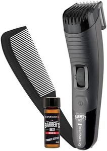 Remington Barber's Best Beard Trimmer and Groomer Kit, MB4131AU, Ergonomic Design, Washable Titanium Blades, 4 Hours Charge Time, Cordless, Black