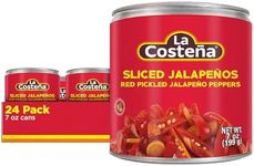 La Costeña Sliced Red Jalapeño Peppers, 7 Ounce Can (Pack of 24)