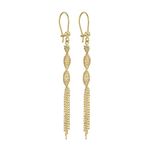 Carissima Gold Women's 9 ct Yellow Gold Diamond Cut Ball Twist Tassel Drop Earrings