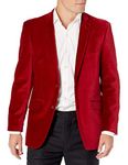 U.S. Polo Assn. Men's Velvet Sport Coat, Red, 50