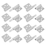 TSSS 8 PCS 78mm(3") Lift Off Hinge Flag Hinges, Heavy Duty Stainless Steel 304 Detachable Door Hinges with 6 Mounting Countersunk Holes, Max Load 20 kg/Pair(Thick: 1.5 mm)