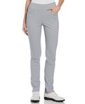 PGA TOUR Women's Pull-on Golf Pant with Tummy Control, Sleet, S