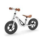 Chillafish Charlie Lightweight Toddler Balance Bike, Cute Balance Trainer for 18-48 Months, Learn to Bike with 10" inch no-Puncture Wheels, Adjustable seat and Carry Handle., Silver