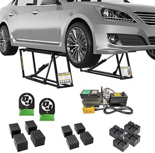 QuickJack Bundle - 6000TL Portable Car Lift, Wall Hangers & Pinch-Weld Blocks, ALI Certified, 6,000-lbs. Capacity, 110V Power Unit, Car Lift for Garage, Shop, & Mechanic