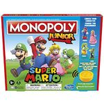 Monopoly Junior Super Mario Edition Board Game, Fun Kids' Game Ages 5 and Up, Explore The Mushroom Kingdom as Mario, Peach, Yoshi, or Luigi - English & French (Amazon Exclusive)