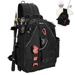 Night Cat Fishing Tackle Backpack: Fishing Bag with Rod Holder Fly Sling Bag Fishing Shoulder Storage Bags