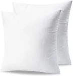 Phantoscope Pillow Inserts, 100% Virgin Fiber Hypoallergenic Polyester Throw Pillow Inserts, Square Pillows for Couch, Sofa, Bed, 20x20 Inch (Pack of 2)