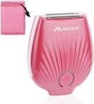 Miserwe Hair Removal Mini IP4X Waterproof Rechargeable Cordless Lady Shaver Wet and Dry Electric Shaver and Bikini Trimmer for Arm Underarm Bikini Line and Legs Hair Remover