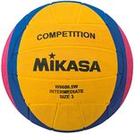 MIKASA W6608.5W Competition Intermediate Water Polo Ball, Size 3, Yellow, Purple, Magenta