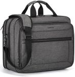 BAGSMART 17.3 Inch Laptop Bag, Expandable Computer Bag, Briefcase for Men, Mens Work Bag for Business Travel, Black