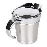 Stainless Steel Double Insulated Gravy Boat/Sauce Jug - with Hinged Lid,（450ml）