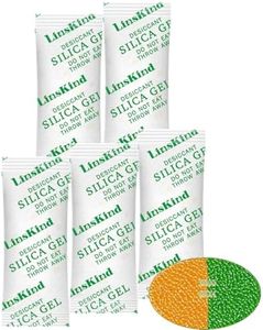 Silica Gel Packets 5 Gram [60 Packets] Reusable Desiccant Packs Food Grade Moisture Absorbers Dehumidifiers Desiccant Beads, Moisture Absorber Sachets for Spices, Jewelry, Shoeboxes, Electronics