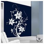 Kayra Decor Large Size Flowers Wall Design Stencils for Wall Painting and Home Wall Decoration – Suitable for Room Decor and Craft (72" x 36" Inch) (KHSNT429)