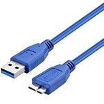 ULTRICS USB Male A to Micro B Cable 1M, Up to 5Gbps High Speed Hard Drive Cable, USB 3.0 Charger Cable Compatible with My Passport Seagate Expansion Toshiba Canvio LaCie Rugged WD Samsung S5 Note 3