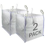 sackmaker FIBC Bulk Bag - One Tonne Builders Bag - Heavy Duty Garden Waste Bag Extra Large - Premium Grade Dumpy Bag with 4 Lifting Handles and Safety Certificate