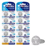 10-Count CR2016 Battery,PKCELL 2016 3V Lithium Battery for Car Remotes Key Fobs Garage Door Openers (10 Pack)