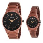 hsmt Premium 1 Year Warranty Invoice Bill Premium Bandhan Coffee Branded HT-01 Latest Model Analogue Couple Watch (Brown Dial Multicolour Colored Chain) Model -25 (Pack of 2)