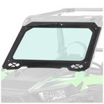 ECOTRIC Full Glass Windshield W/Wiper Compatible with 2014-2018 Polaris RZR 900 1000 Trail, S, XP Turbo Black Frame