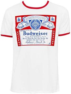 Budweiser Ringer Tee Shirt, X-large, X-Large