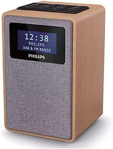 PHILIPS AUDIO R5005/10 Radiosveglia Driver Dell'Altoparlante Full-Range Da 2.5", Design Compatto, Radio Dab+/Fm, Display Nero Lucido, Allarme Doppio