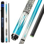 KONLLEN KL-05 Low Version Carbon Fiber Pool Cue Stick Leather Wrap Professional (Carbon Technology Low Deflection Billiard Cues,12.5mm,147cm)