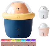 Portable Mini Ultrasonic Bear Humidifier for Bedroom Baby Car Desk. Cute Cool Mist Small Air Humidifier with USB for Home Office Travel Nursery Pet Plant. Silent & Auto Shut-off - ASTROVIS (Blue)