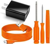 Fast Wall Charger Charging Cable Cord & Replacement Ring Doorbell Screwdriver Fit for Ring Video Doorbell (Released in 2020) 2/3/3 Plus/ 4 Spare kit, Peephole Cam, Doorbell Pro Battery Camera (Orange)