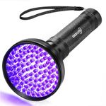 Escolite UV Flashlight Black Light, 100 LED 395 nM Ultraviolet Blacklight Flashlights Detector for Dog Urine, Pet Stains and Bed Bug