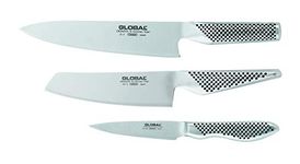 Global 3 Piece Set with Chef's, Vegetable and Paring Knife, 1 Pack, Stainless Steel