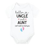 Lillypupp Funny pregnancy announcment gift for family godfather uncle aunt chacha chachi | baby coming soon bodysuit reveal idea for family.