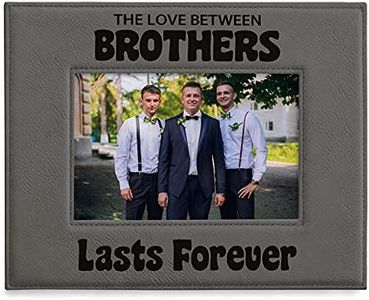 Kate Posh - Brothers Picture Frame Engraved Natural Wood Picture Frame - Big Brother, Little Brother, Birthday Gifts, to My Brother on My Wedding Day Gifts (5x7-Horizontal)