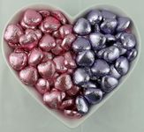 Foil Wrapped Milk Chocolate Hearts - ideal Wedding Favours, Anniversary, and Mothers Day - 100 PINK & LILAC Hearts MADE IN THE UK (100, PINK & LILAC)