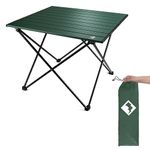 VILLEY Folding Camping Table, Portable Camp Table, Ultralight Aluminum Compact Side Table, Foldable Lightweight Table with Carry Bag for Outdoor Cooking, Picnic, Beach, Travel, Indoor - Green