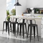 Apeaka 24 inch Metal Bar Stools Set