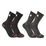 Carhartt Men's Midweight Logo Crew Sock 2 Pack, Assorted 1, Large