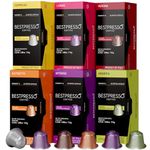 Bestpresso Coffee for Nespresso Original Machine 120 pods Certified Genuine Espresso Variety Pack Pods Compatible with Nespresso Original