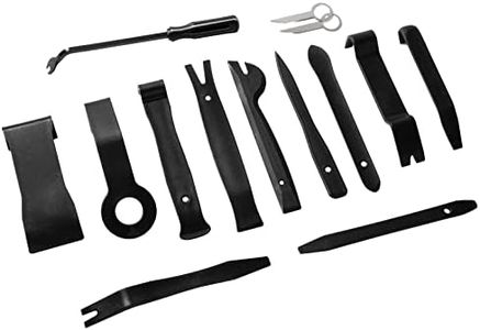 PHYLES Herramientas Kit Desmontar Coche, 14PCS Herramientas de Plástico Universales de Extracción de Molduras para Quitar Paneles y Paneles de Puertas, Negro