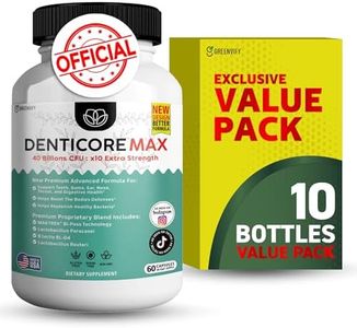 DentiCore Max for Gums and Teeth Health - 40 Billion CFU Advanced Oral Probiotics, Fresh Breath Support - 60 Capsules (10 Pack)