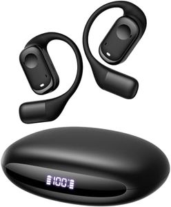 Wireless Earbuds, Open Ear Headphones Touch Control 14.2mm Speakers Ear Buds IP5 Waterproof Sport Bluetooth Earphones Over-Ear with Earhooks 40H Playback LED Power Display Headset for Work Running