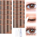 Pack of 576 Slip-On Eyelid Stripes, Invisible Eyelid Tapes, Double-Sided Eyelid Tapes, Eyelid Tape with Tweezers, Fork Bar Bottles, 25 x 3.5 mm, Sizes L