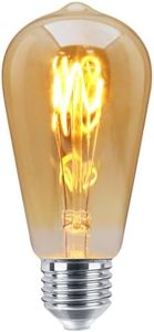 Long Life Lamp Company Edison Classics 2w Vintage LED Filament Bulb Teardrop Spiral ST58 Smoke Gold Glass E27 Edison Screw