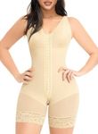 YIANNA Shapewear for Women Tummy Control Fajas Colombianas Post Surgery Compression Garment Butt Lifter Body Shaper, Beige, Medium